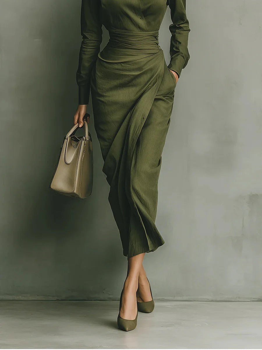 VALERYA OLIVE ELEGANCE MAXI