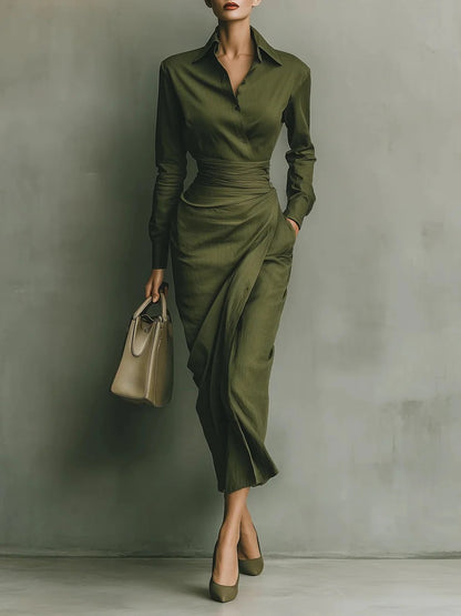 VALERYA OLIVE ELEGANCE MAXI