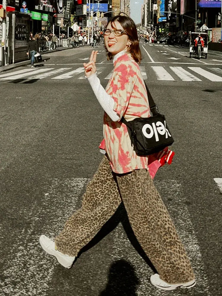 LEOPARDIA SLIM PANTS